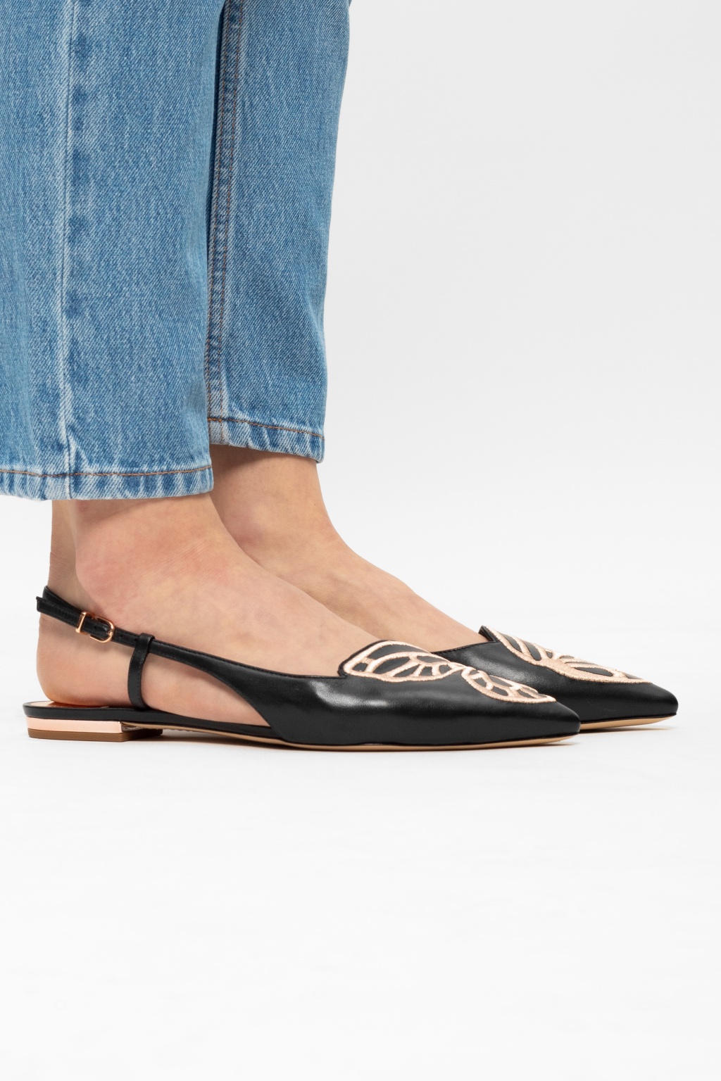 Sophia webster discount black flats